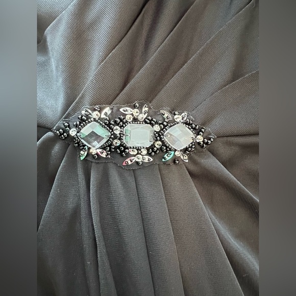 David's Bridal One Shoulder Mesh w/ Bea - Picture 8 of 16